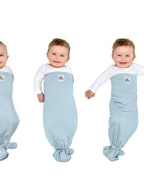 Ollie Baby Light Blue Knot Sleep Sack for Infants